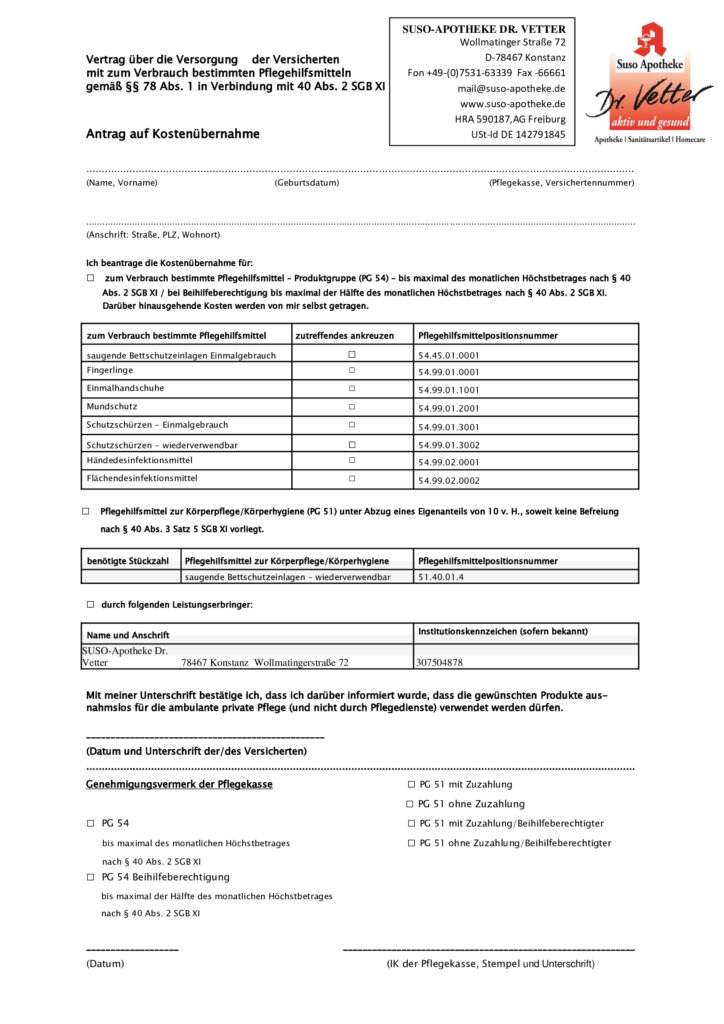 Antrag SUSO-Pflegebox